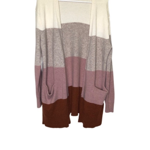 Madewell Color-block Long Open Front Sweater - Picture 7 of 12